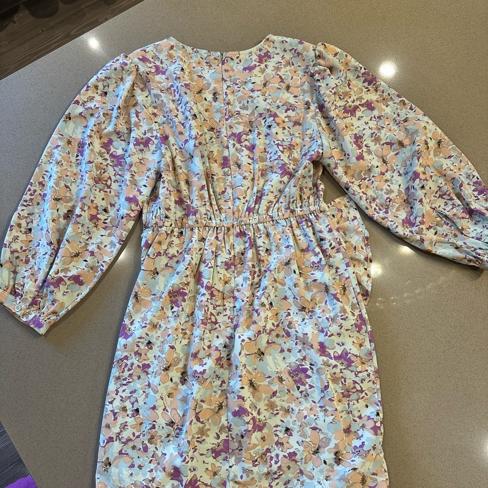 Vici Pastel Floral Mini Dress with Puff Sleeves